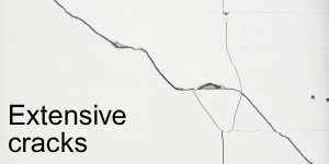 Entensive cracks