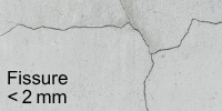 Fissure < 0 mm