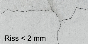 Riss<2mm