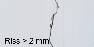Riss>2mm