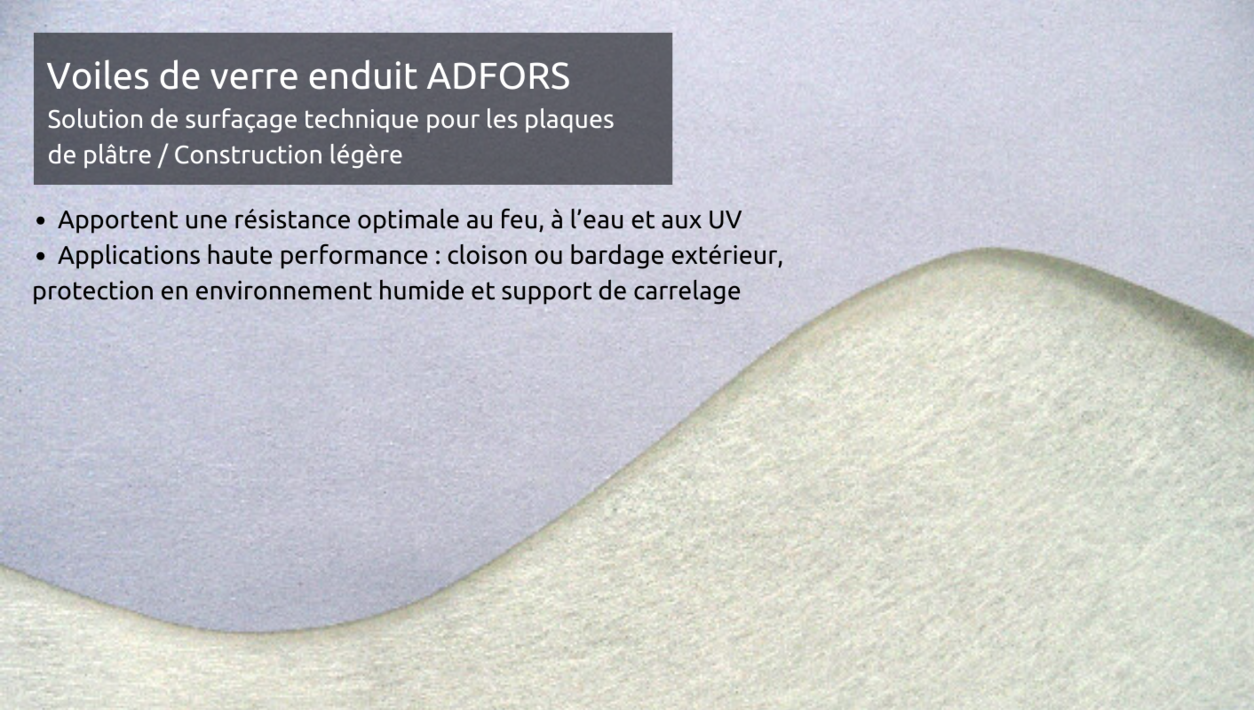 Offre durable voiles de verre enduits 