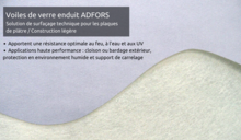 Offre durable voiles de verre enduits 