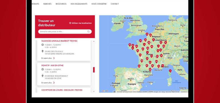 Carte de distributeurs